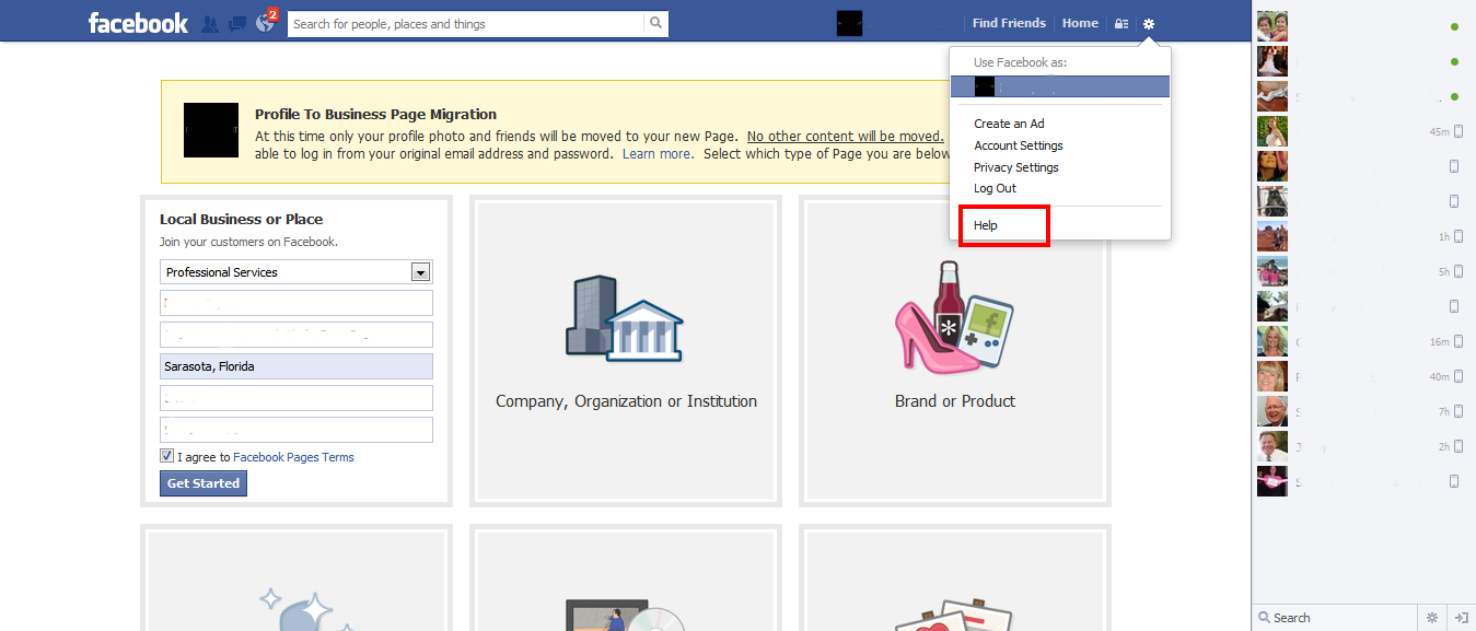 Converting A Personal Facebook Page To A Business Page Webtivity Marketing Design