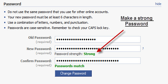 Make a strong password