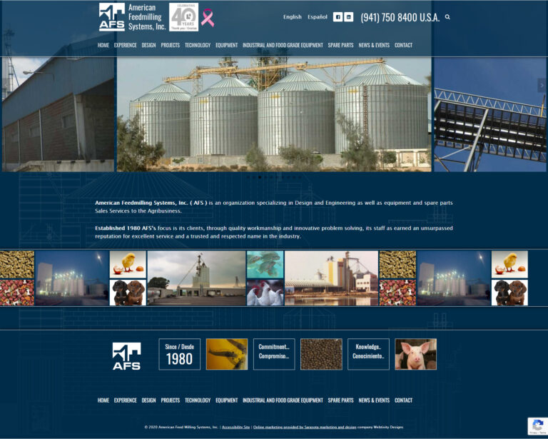 WEBTIVITY LAUNCHES NEW WEBSITE FOR AMERICAN FEEDMILLING SYSTEMS, INC.